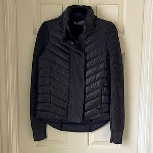 🎉🎉ATHLETA BLACK DOWN MULT FABRIC SWEATER JACKET/SMALL